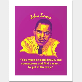 John Lewis Portrait and Quote Posters and Art